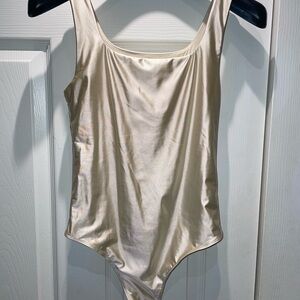 House of Harlow Satin Tank/bodysuit Ivory SM leaves site 12/31/24